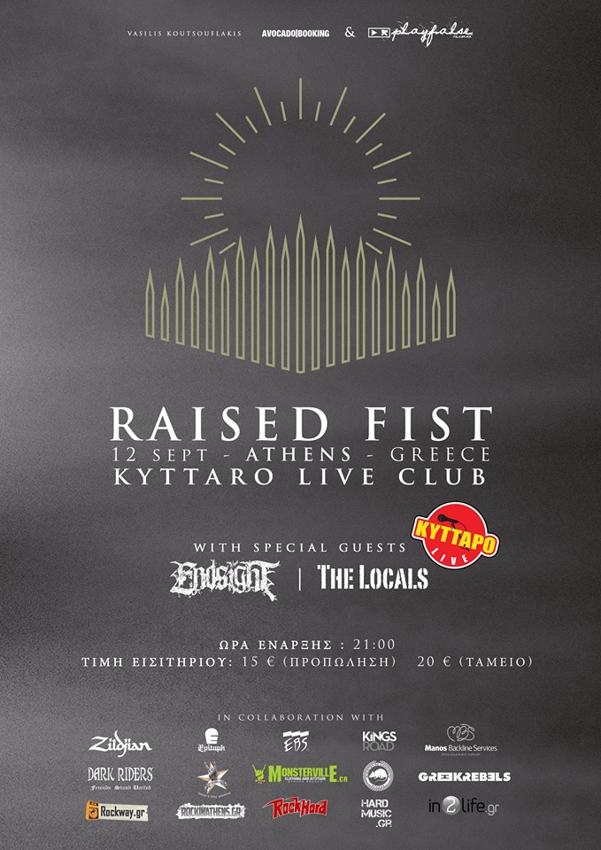 12.09.2015 – Raised Fist (Special Guests: Endsight / The Locals)