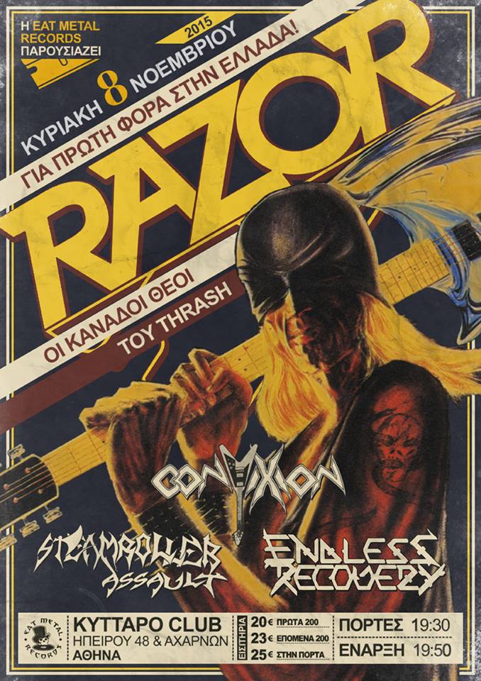 08.11.2015 – Razor (Support Bands: Convixion / Steamroller Assault / Endless Recovery)
