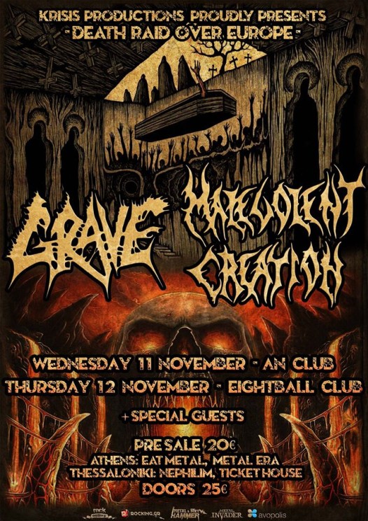 11 και 12.11.2015 – Grave / Malevolent Creation