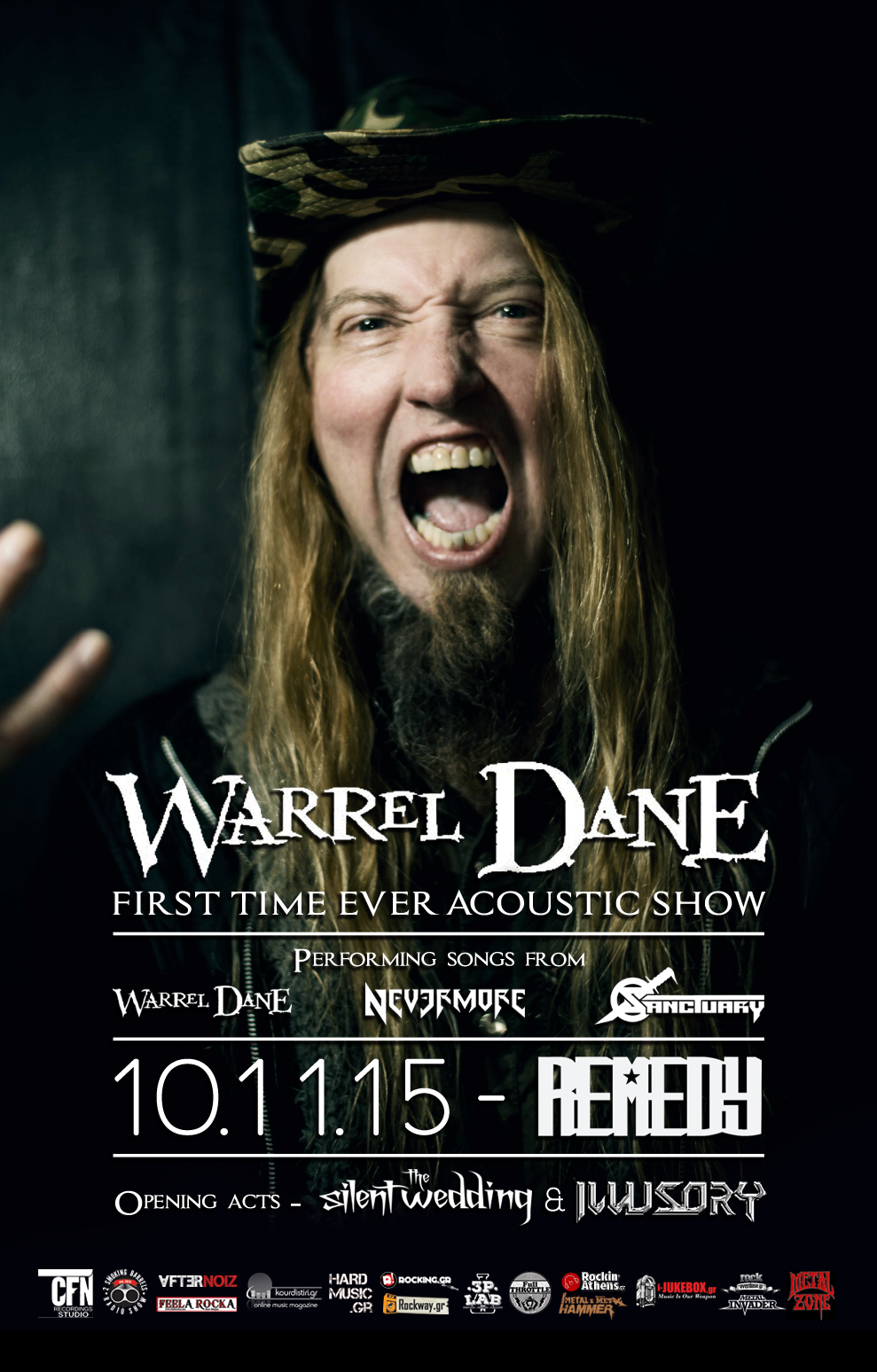 10.11.2015 – Warrel Dane (first time ever acoustic show) / Opening acts: The Silent Wedding & Illusory