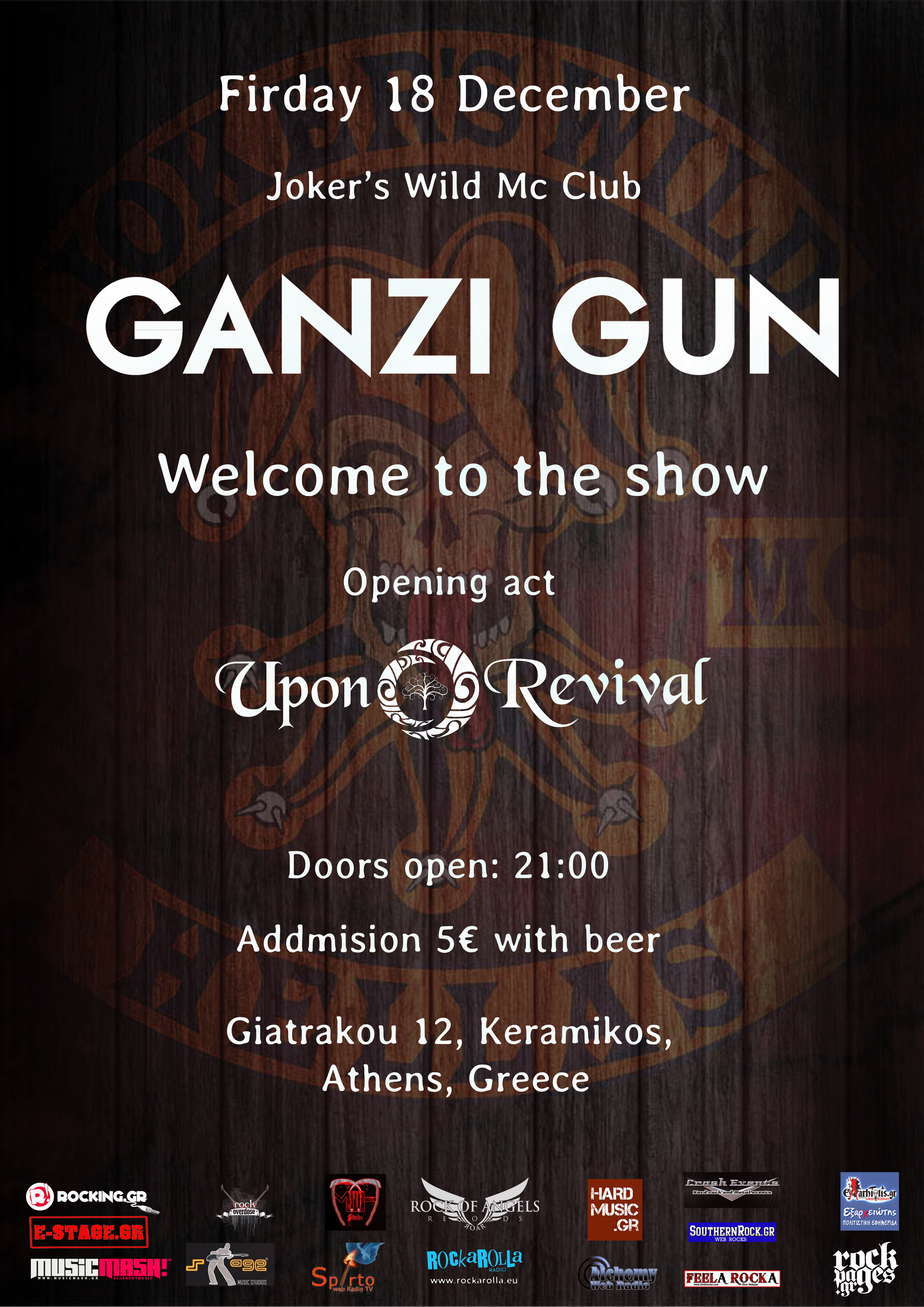 18.12.2015 – Ganzi Gun / Opening act: Upon Revival