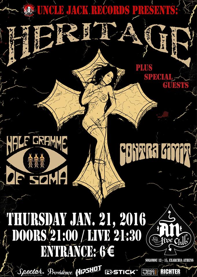 21.01.2016 – Heritage / Special Guests: Half Gramme Of Soma & Contra Limit