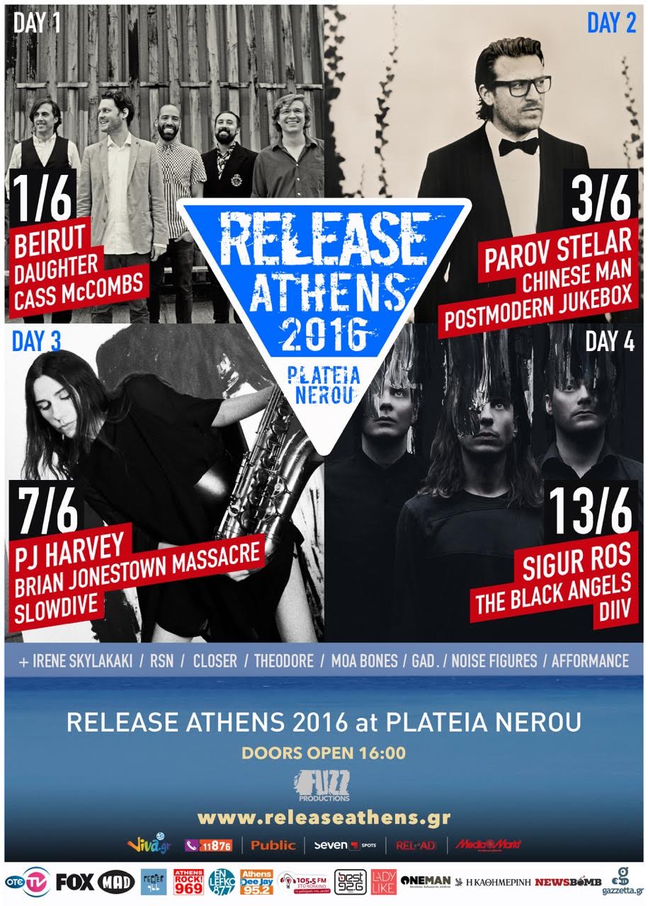01, 03, 07, 13.06.2016 – Release Athens