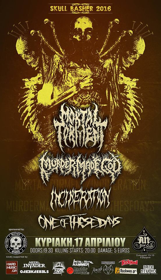 17.04.2016 – Mortal Tortment / Murder Made God / Incineration / One Of These Days