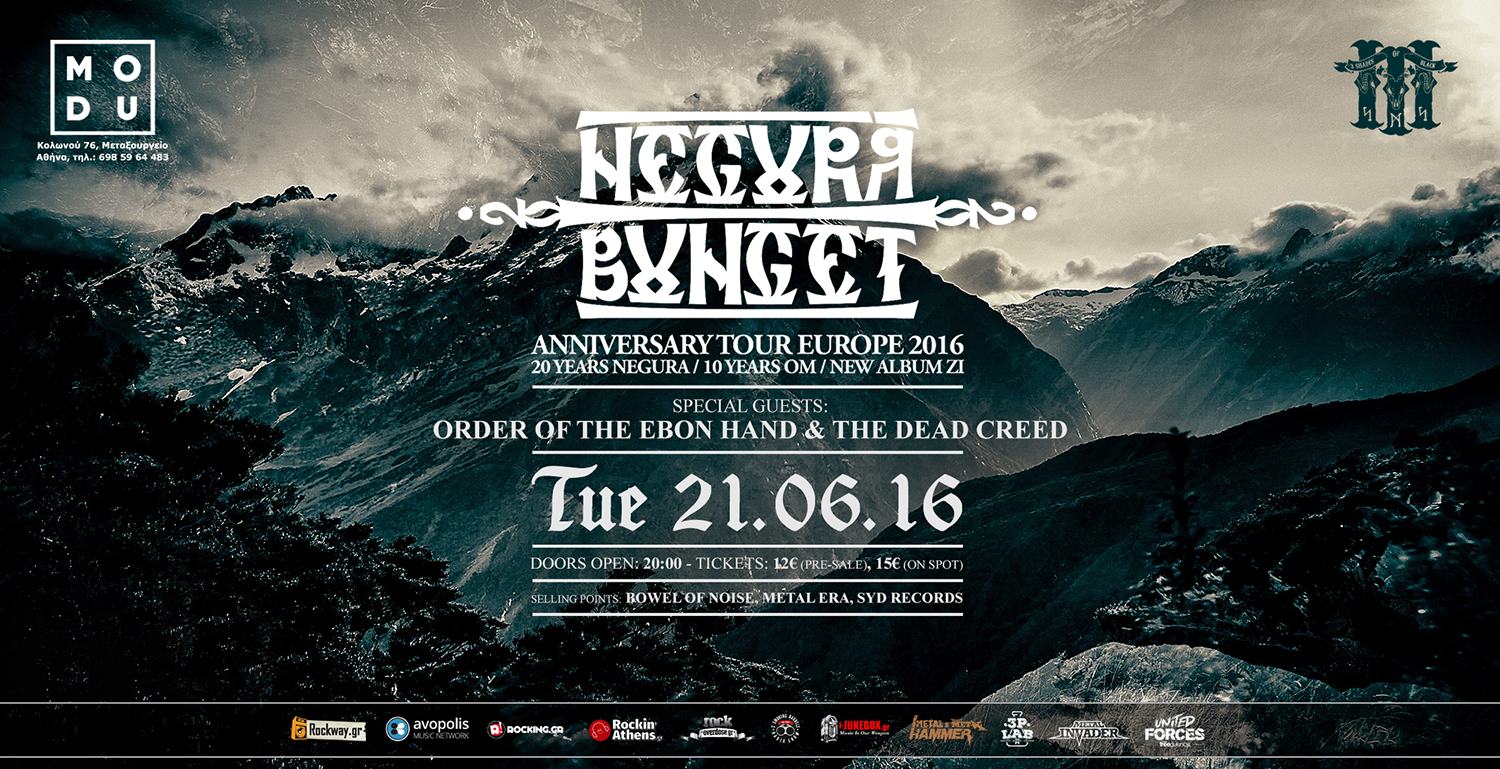 21.06.2016 – Negură Bunget / Special Guests: Order Of The Ebon Hand / The Dead Creed