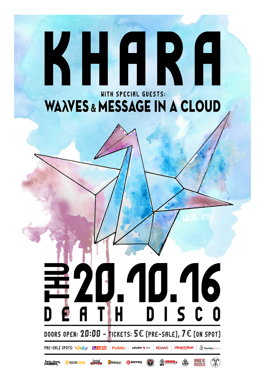 20.10.2016 – Khara / Special Guests: Waλves / Message In A Cloud