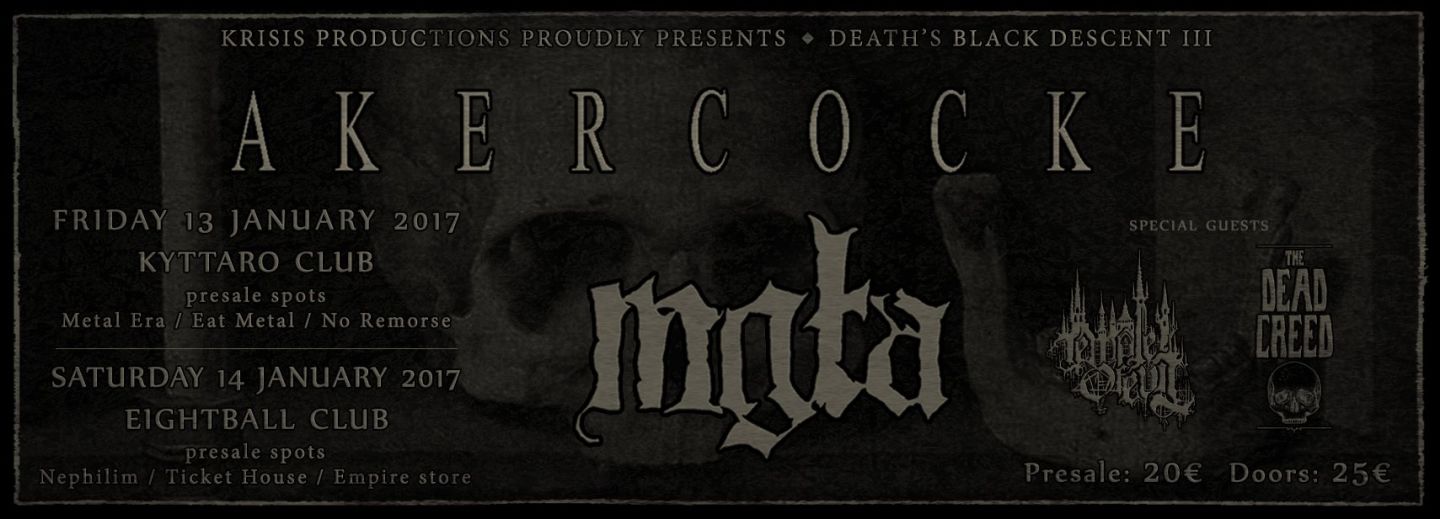 13.01.2017 – Akercocke / Mgla / Special Guests: Temple of Evil / Dead Creed